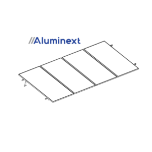 Kit de Estructura para 4 Paneles Solares Aluminext | Inclinación  10°–20°
