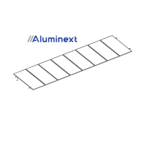 Kit de Estructura para 8 Paneles Solares Aluminext | Inclinación 10°–20°