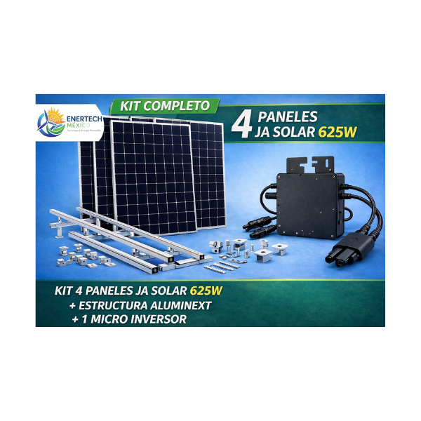 Kit Solar 4 Paneles Bifaciales | Sistema Completo Residencial